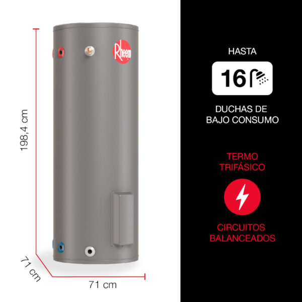 Termotanque eléctrico de piso 500 litros 380V - Image 2
